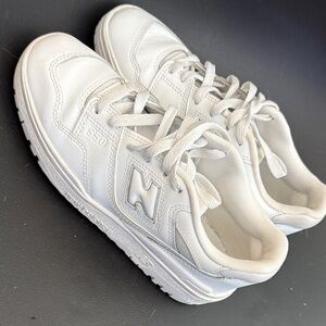 New Balance Kids White Leather 550 Sneakers